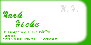 mark hicke business card